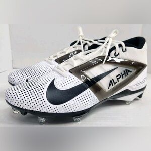 New Nike Alpha Menace Pro 4 Football Cleats White/black HF4556-100 Size 15 Wide